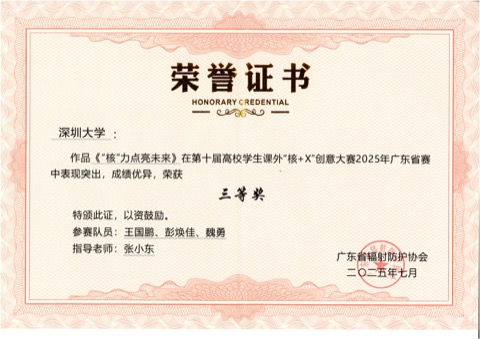 核+X创意大赛 · 三等奖