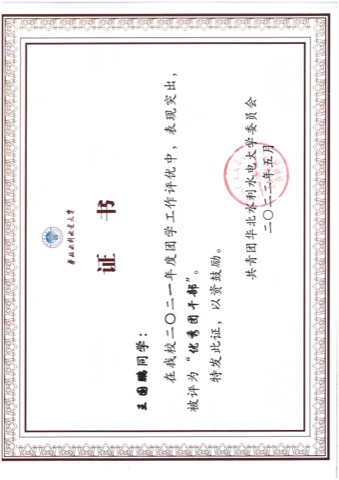 优秀共青团干部