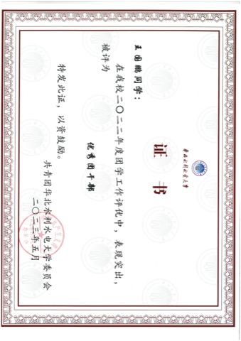 优秀共青团干部