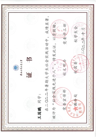 社会实践先进个人